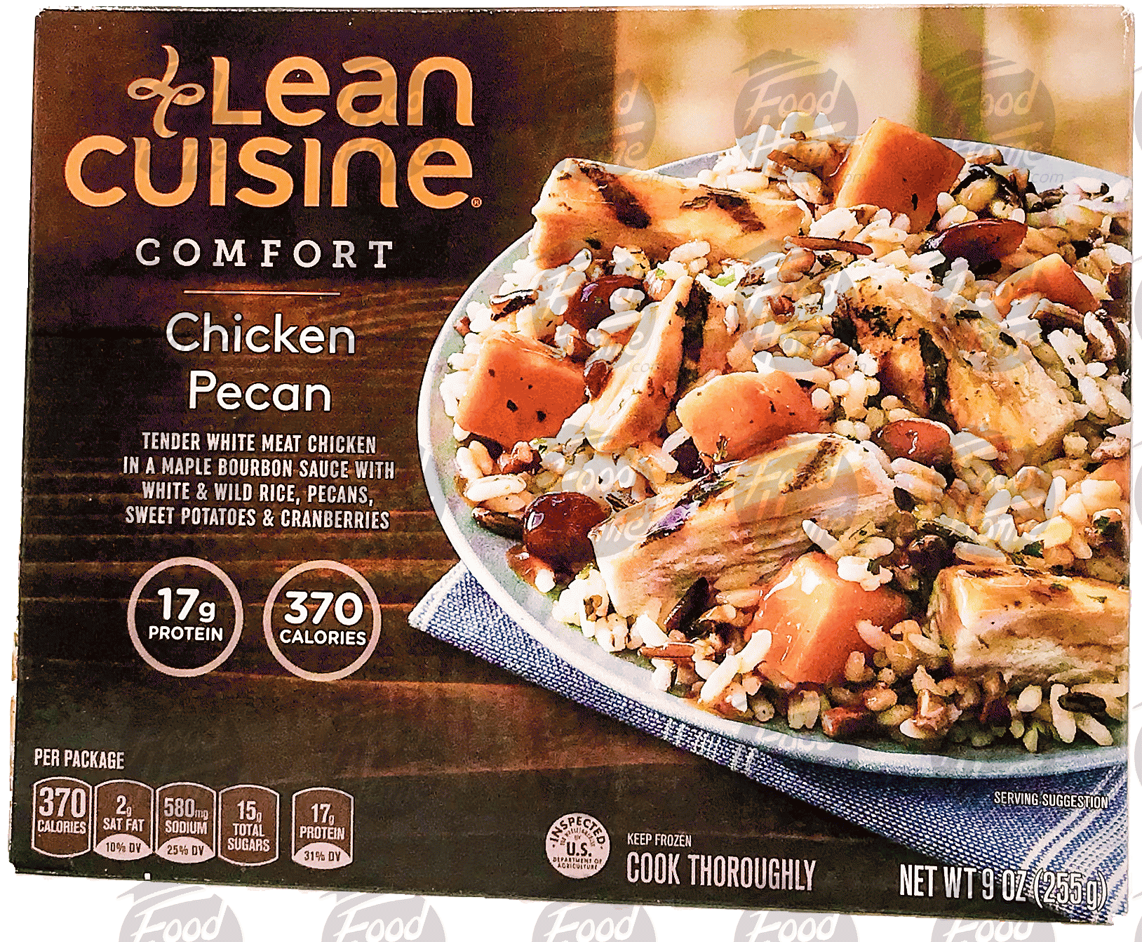 Stouffer's Lean Cuisine marketplace; chicken pecan, in a maple bourbon sauce with white & wild rice, pecans, sweet potatoes Full-Size Picture